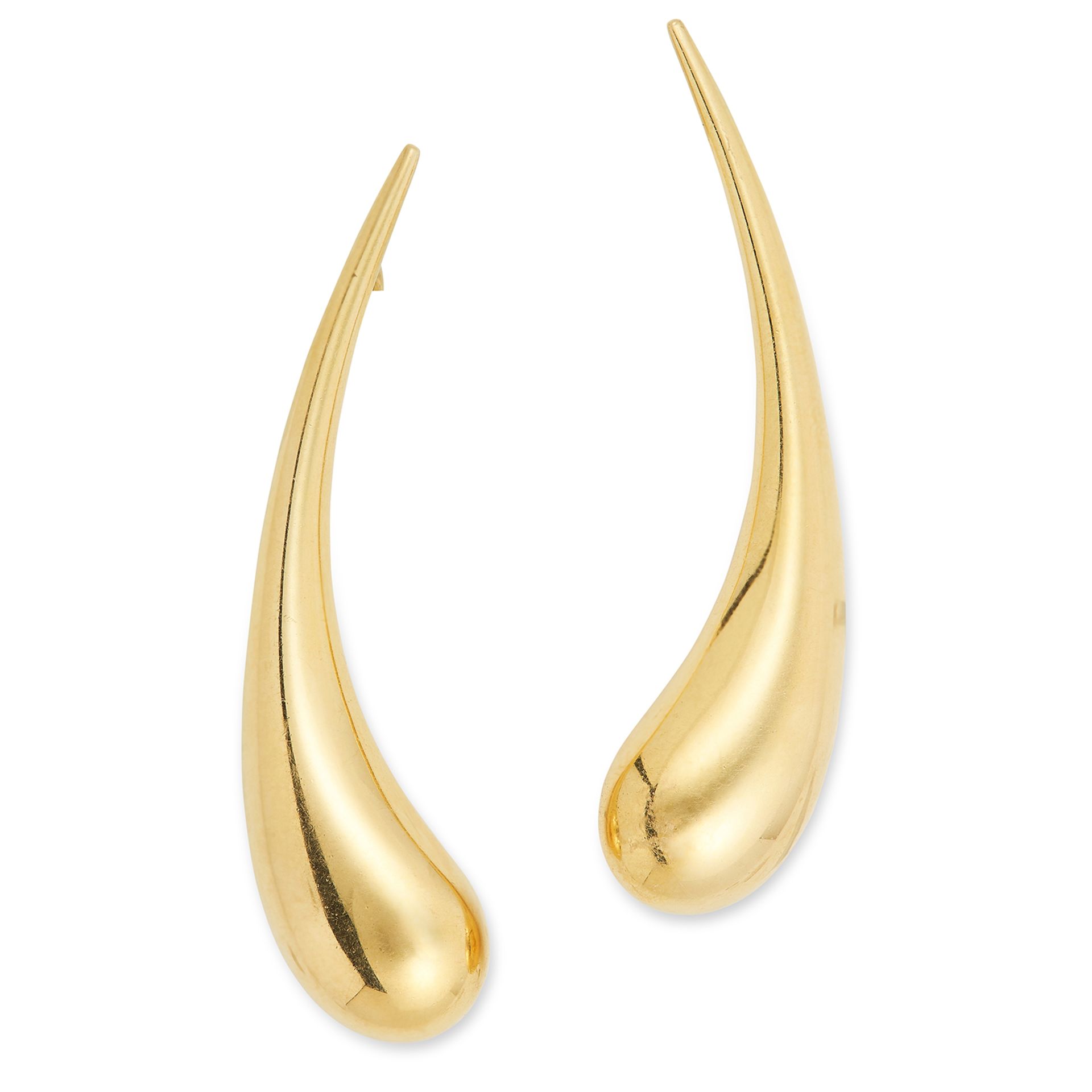TEARDROP EARRINGS, ELSA PERETTI FOR TIFFANY in elongated design, 5.5cm, 12.6g.