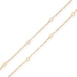 1.18 CARAT DIAMOND NECKLACE in the manner of Yard of Diamonds, comprising of a chain set with
