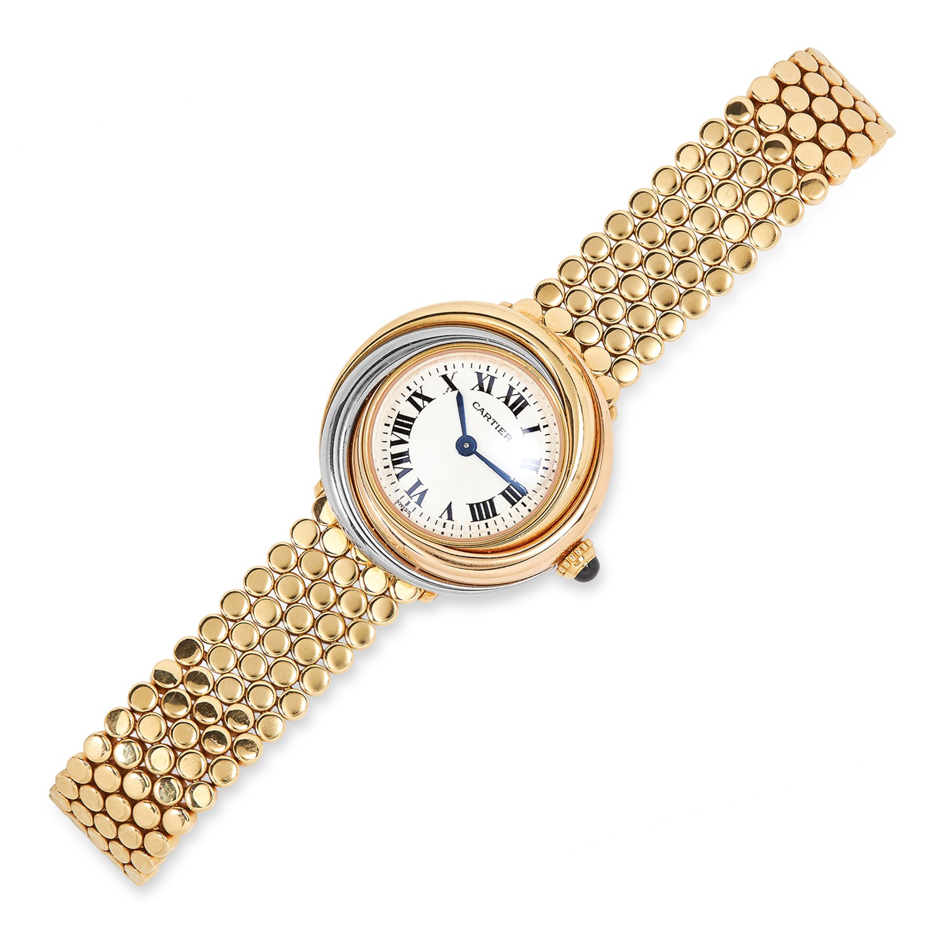 TRINITY DE CARTIER LADIES WRIST WATCH, CARTIER in yellow gold, 82.2g.