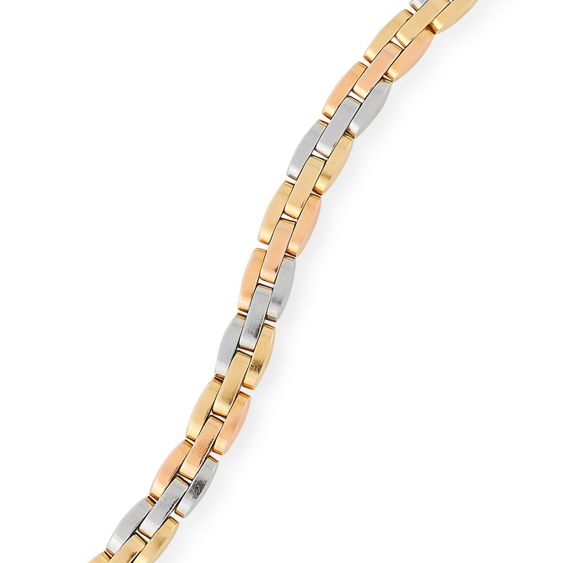 A VINTAGE GOLD BRACELET, GEORGES L'ENFANT FOR VAN CLEEF & ARPELS comprising alternating links in - Bild 2 aus 2