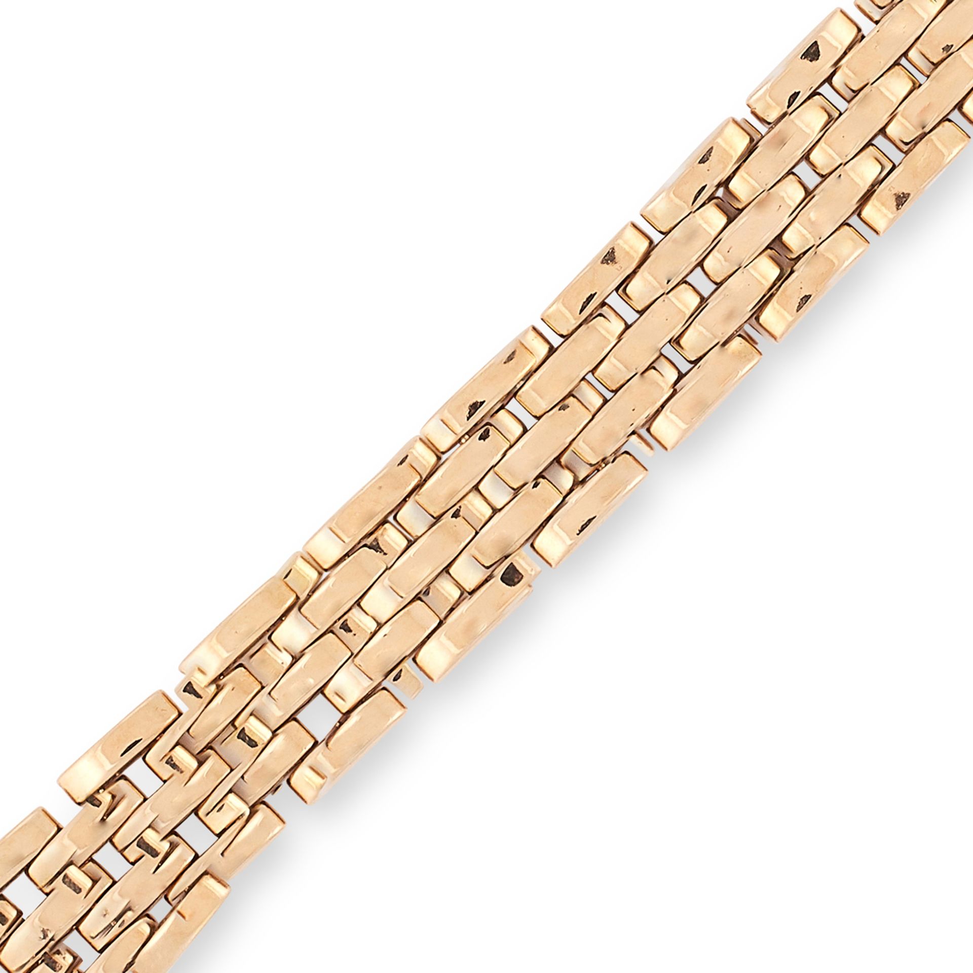 A MAILLON PANTHERE BRACELET, CARTIER designed as a five rows of chain links, signed Cartier and - Bild 2 aus 2