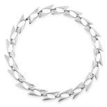 SILVER NECKLACE, GEORG JENSEN, CIRCA 1960 set with abstract silver links, design no.273, 46cm, 107.