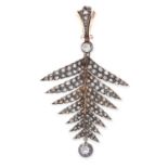 A DIAMOND CHRISTMAS TREE PENDANT set with rose and old cut diamonds, 6.5cm, 9.1g.