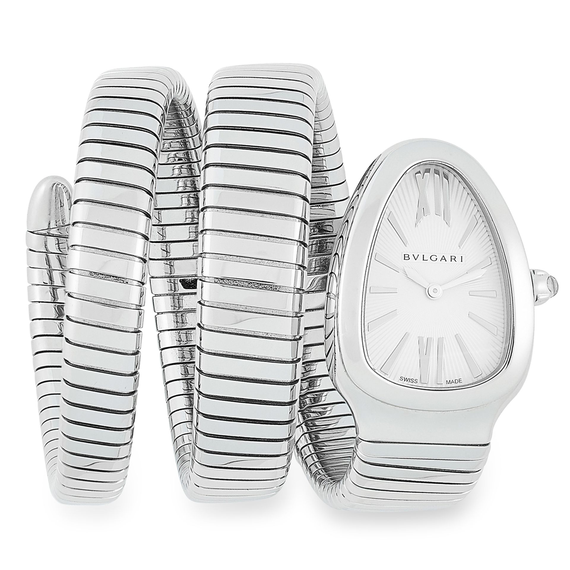 A SERPENTI TUBOGAS WATCH, BVLGARI designed as a snake, with double spiral, signed and numbered