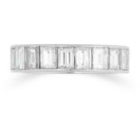 A 4.40 CARAT DIAMOND ETERNITY RING set with approximately 4.40 carats of baguette cut diamonds, size