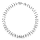 DIAMOND COLLAR NECKLACE set with approximately 9.25 carats of round cut diamonds, inner diameter