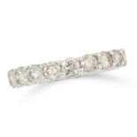 DIAMOND ETERNITY RING set with 2.84 carats of round cut diamonds, size O / 7, 3.7g.