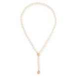 PEARL BEAD NECKLACE, MIKIMOTO comprising of a single row of pearls, 47cm, 29.9g.