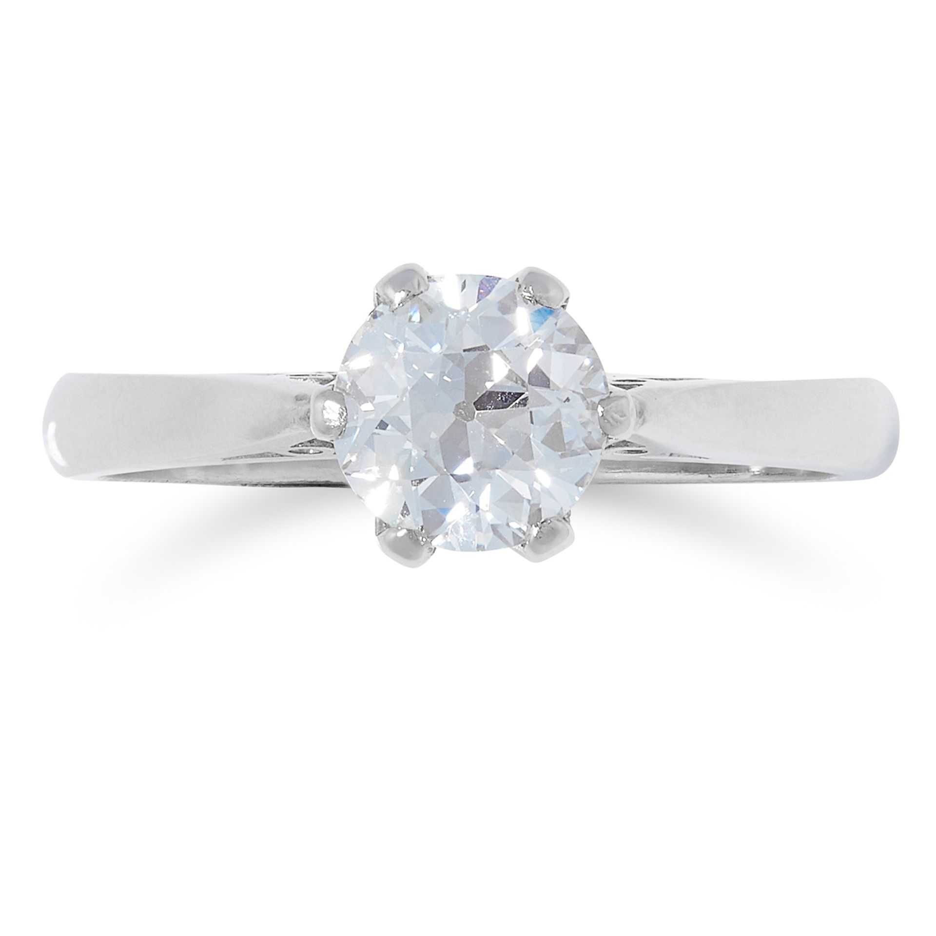 1.00 CARAT DIAMOND SOLITAIRE RING set with an old cut diamond of approximately 1.00 carats, size M /