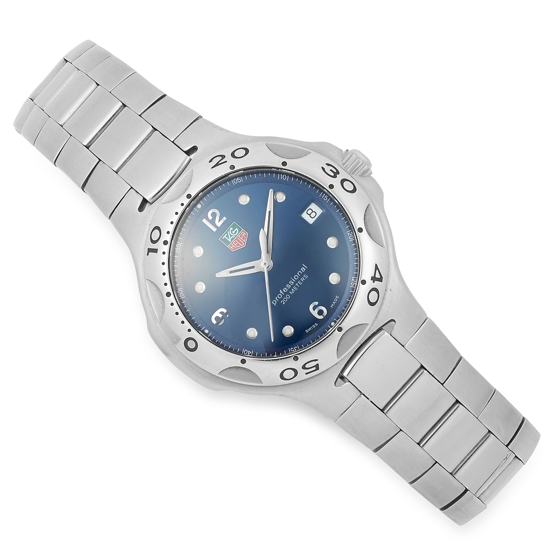 MEN'S KIRIUM WRISTWATCH, TAG HEUER with blue dial, 143.8g.