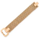 VINTAGE GOLD FANCY LINK BRACELET comprising of woven link chain with gold clasp, 20cm, 77.6g.