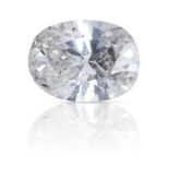 AN OVAL SHAPED BRILLIANT CUT DIAMOND, TOTALLING 0.68cts, UNMOUNTED.