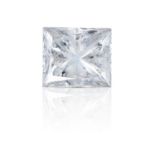 A SQUARE MODIFIED BRILLIANT CUT / PRINCESS CUT DIAMOND, TOTALLING 0.57cts, UNMOUNTED.