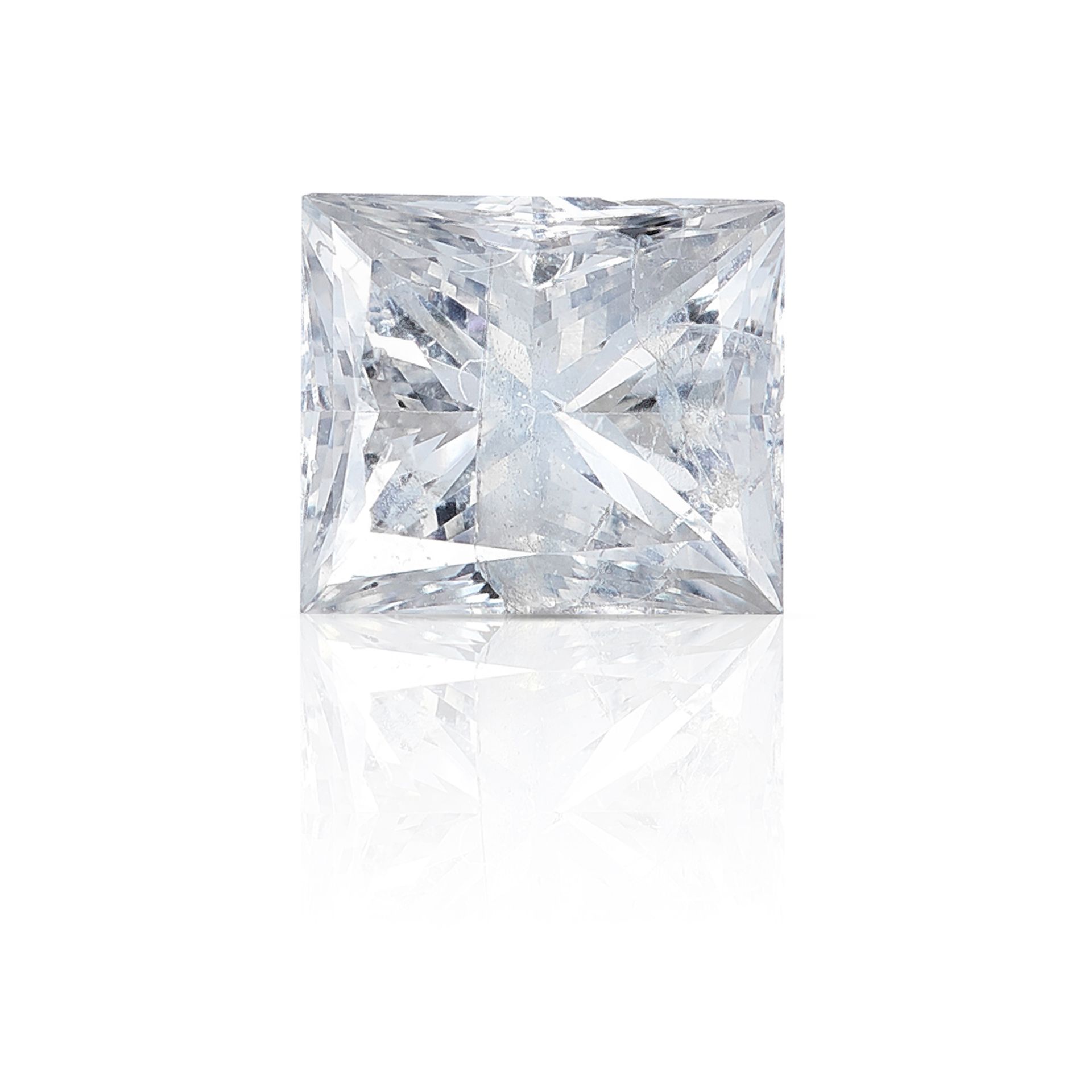 A SQUARE MODIFIED BRILLIANT CUT / PRINCESS CUT DIAMOND, TOTALLING 0.57cts, UNMOUNTED.