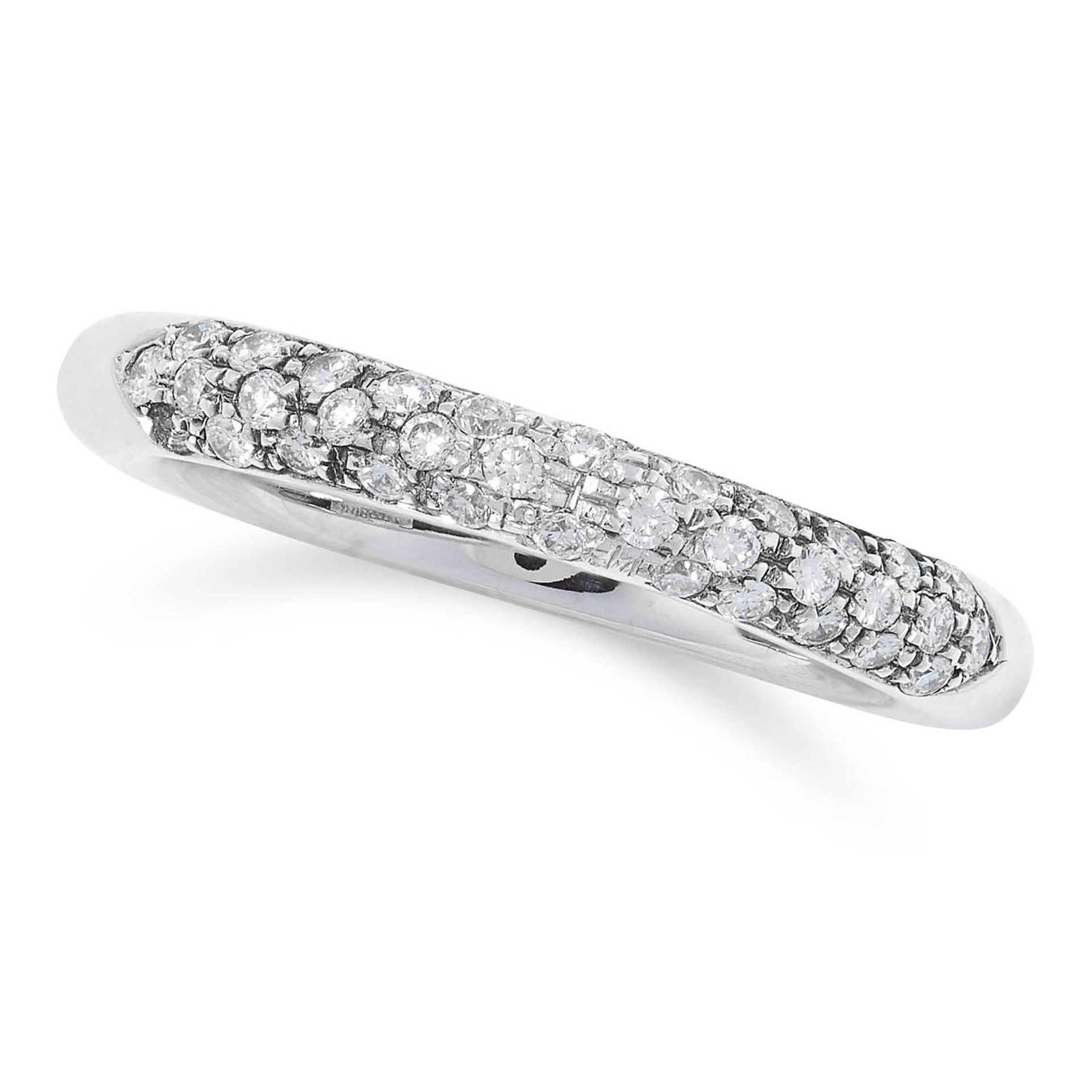 0.35 CARAT DIAMOND HALF ETERNITY RING set with round cut diamonds totalling approximately 0.35