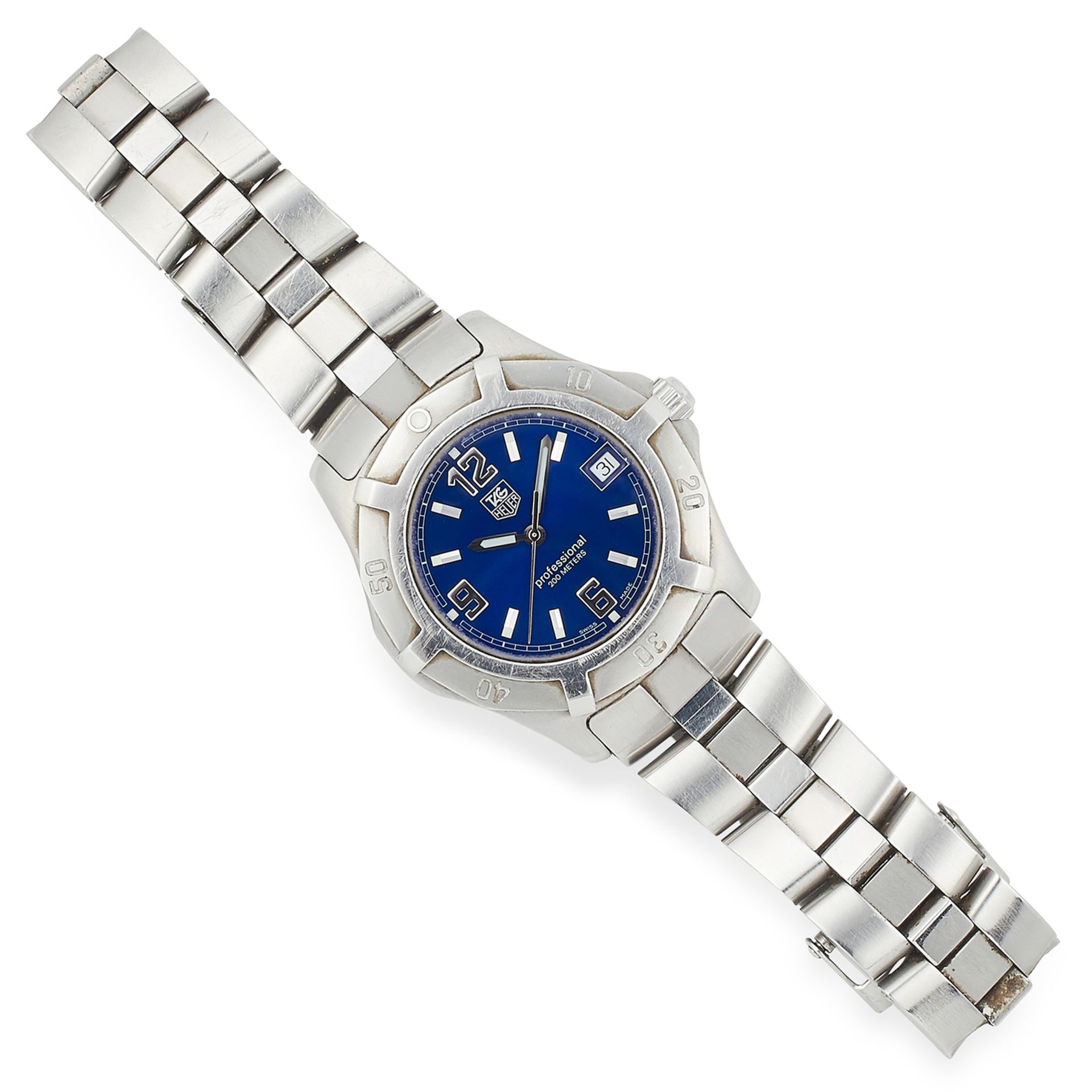 AQUARACER WRISTWATCH, TAG HEUER with blue dial, 132.3g.