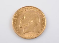 A HALF SOVEREIGN, GEORGE V, 1914