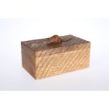 ROBERT THOMPSON OF KILBURN, A MOUSEMAN TIGER STRIPE OAK TRINKET BOX