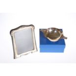 A SCOTTISH SIVER QUAICH AND A SILVER PHOTOGRAPH FRAME