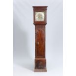 AN OAK EIGHT DAY LONGCASE CLOCK