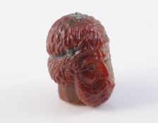 A CARVED AGATE CAMEO OF HERCULES, PROBABLY NORTH ITALIAN