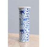 A CHINESE BLUE AND WHITE SLEEVE VASE, 19TH CENTURY