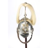 AN 1871 PATTERN YEOMANRY CAVALRY OFFICER'S WHITE METAL HELMET, THE FIFE LIGHT HORSE, c. 1900,