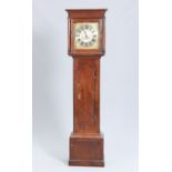 AN OAK THIRTY HOUR LONGCASE CLOCK