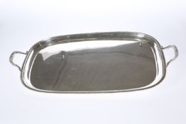 A GEORGE V TWIN-HANDLED SILVER TEA TRAY, REID & SONS, SHEFFIELD 1921