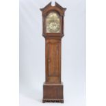 AN OAK THIRTY HOUR LONGCASE CLOCK