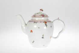 A CHAMPION'S BRISTOL HARD-PASTE PORCELAIN TEAPOT A