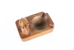 ROBERT THOMPSON OF KILBURN, A MOUSEMAN OAK ASHTRAY, CIRCA 1970's