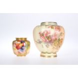 TWO ROYAL WORCESTER PORCELAIN VASES