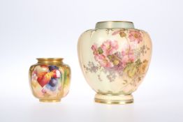 TWO ROYAL WORCESTER PORCELAIN VASES