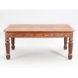 A WILLIAM IV MAHOGANY PARTNERS WRITING DESK