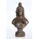 MASONIC INTEREST: A 19th CENTURY BRONZE BUST OF MARIANNE