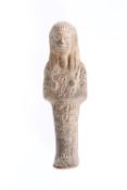 A CERAMIC SHABTI FIGURE