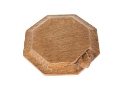 ROBERT THOMPSON OF KILBURN, A MOUSEMAN OAK TEAPOT STAND