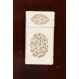 A 19TH CENTURY CANTONESE IVORY CARD CASE