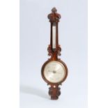 A MID 19TH CENTURY ROSEWOOD WHEEL BAROMETER, SIGNED L. CASELLA, LONDON