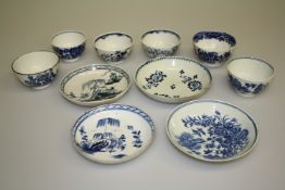 A COLLECTION OF ENGLISH 18TH CENTURY PORCELAIN TEA