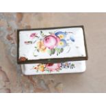 AN 18TH CENTURY ENAMEL PATCH BOX