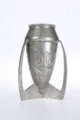 A LIBERTY & CO TUDRIC PEWTER BOMB SHAPED VASE, DESIGNED BY ARCHIBALD KNOX