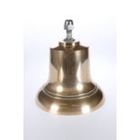 A LARGE POLISHED BRASS BELL