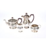 A SILVER CELTIC PATTERN FOUR-PIECE TEA SERVICE