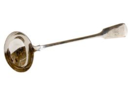 A WILLIAM IV SILVER SOUP LADLE