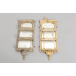 A PAIR OF 19TH CENTURY GILT GESSO WALL HANGING SHELVES