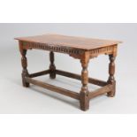 AN OAK REFECTORY TABLE, 17TH CENTURY AND LATER