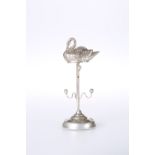 AN EDWARDIAN SILVER RING TREE AND PIN CUSHION, BOOTS PURE DRUG CO., BIRMINGHAM 1909