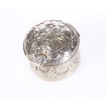 A GEORGE III SILVER DOME TOP BOX